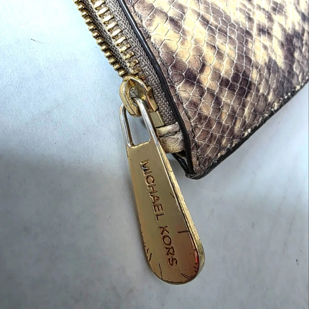 Michael Kors Brown Snake Print Wristle/Clutch